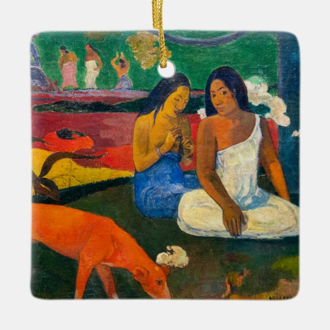 Paul Gauguin - Arearea / Red Hund Julgransprydnad Keramik (Framsida)