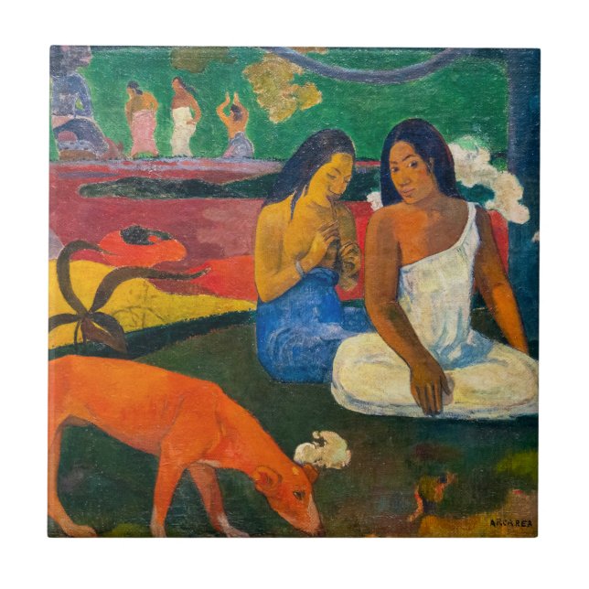 Paul Gauguin - Arearea / Red Hund Kakelplatta (Framsidan)