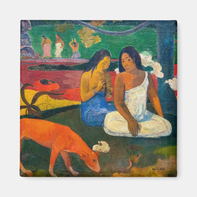 Paul Gauguin - Arearea / Red Hund Magnet (Framsidan)