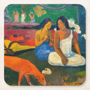 Paul Gauguin - Arearea / Red Hund Underlägg Papper Kvadrat