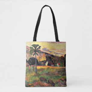 Paul Gauguin art: Kom here, Road in Tahiti, Tygkasse