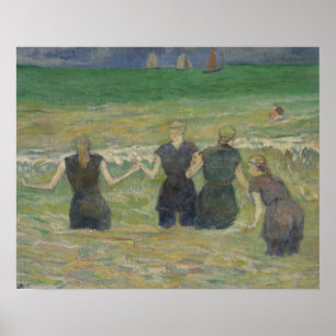 Paul Gauguin - bada för kvinnor Poster