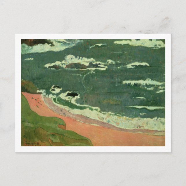 Paul Gauguin | Beach at Le Pouldu, 1889 Vykort (Framsida)