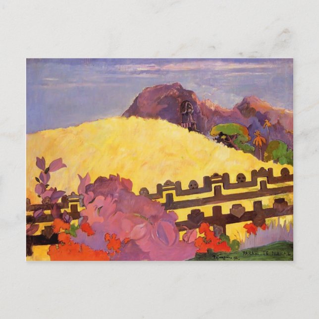 Paul Gauguin- berget helig Vykort (Framsida)