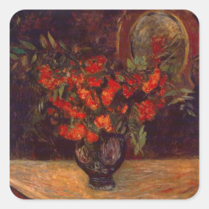 Paul Gauguin Bouquet 1884 Fyrkantigt Klistermärke
