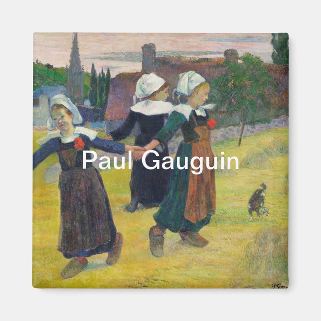 Paul Gauguin Breton Girls Dancing, Pont-Aven Magnet (Framsidan)