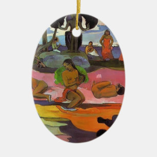 Paul Gauguin- dag av gudarna Julgransprydnad Keramik