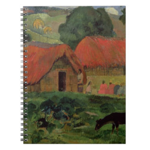 Paul Gauguin de tre kojorna, Tahiti, 1891-92 Anteckningsbok Med Spiral