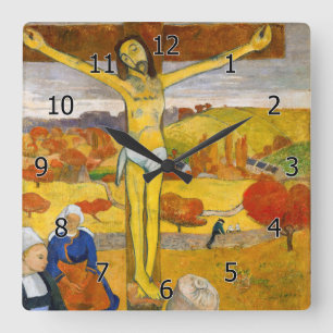 Paul Gauguin - Den gula Kristus Fyrkantig Klocka