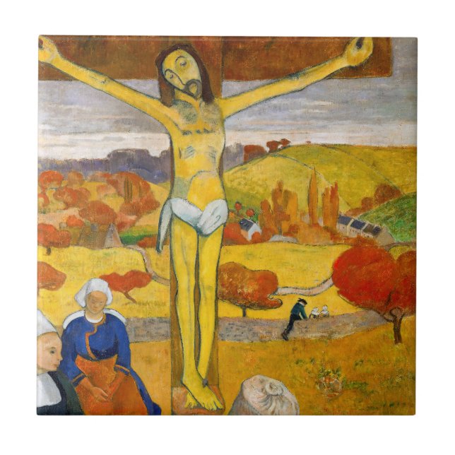 Paul Gauguin - Den gula Kristus Kakelplatta (Framsidan)