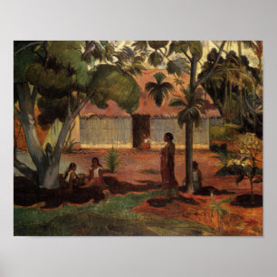 Paul Gauguin den stora trädaffischen Poster
