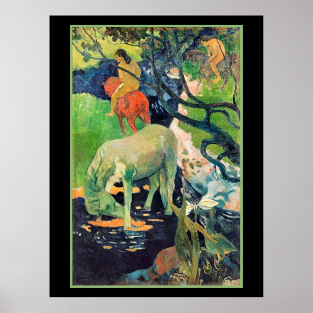 Paul Gauguin, Den vita hästen Poster (Framsidan)