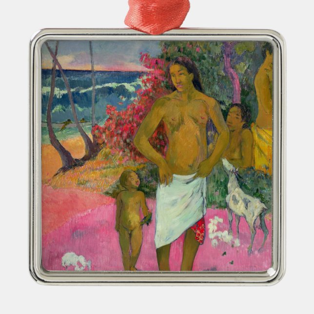 Paul Gauguin | en gå vid havet, 1902 Julgransprydnad Metall (Framsidan)