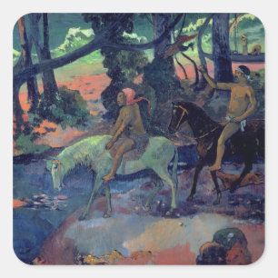 Paul Gauguin Esc, Ford, 1901 Fyrkantigt Klistermärke
