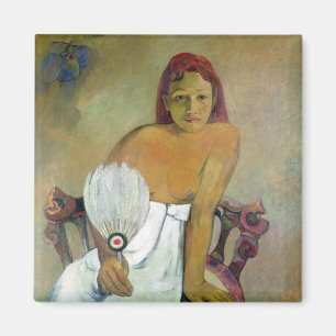 Paul Gauguin   flicka med fläkten, 1908 Magnet