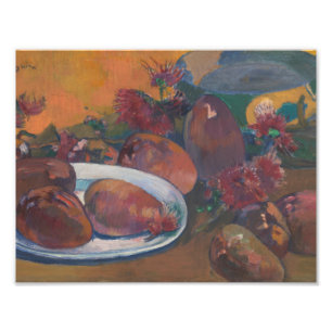Paul Gauguin - Fortfarande liv med Mangos Fototryck