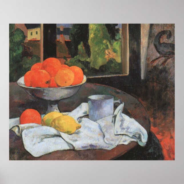 Paul Gauguin Fortfarande med Fruit Bowl Poster (Framsidan)