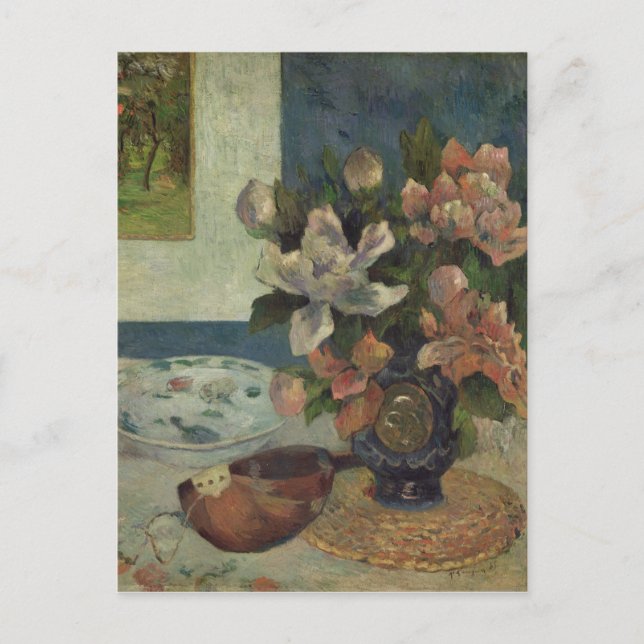 Paul Gauguin | Fortsatt livstid med mandolin, 1885 Vykort (Framsida)