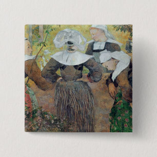 Paul Gauguin fyra Breton kvinnor, 1886 Knapp