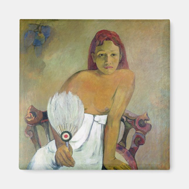 Paul Gauguin | Girl with fläkt, 1908 Magnet (Framsidan)