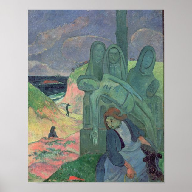 Paul Gauguin | Grönt Kristus 1889 Poster (Framsidan)