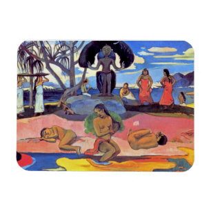 Paul Gauguin - Guds dag - Finkonst målning Magnet