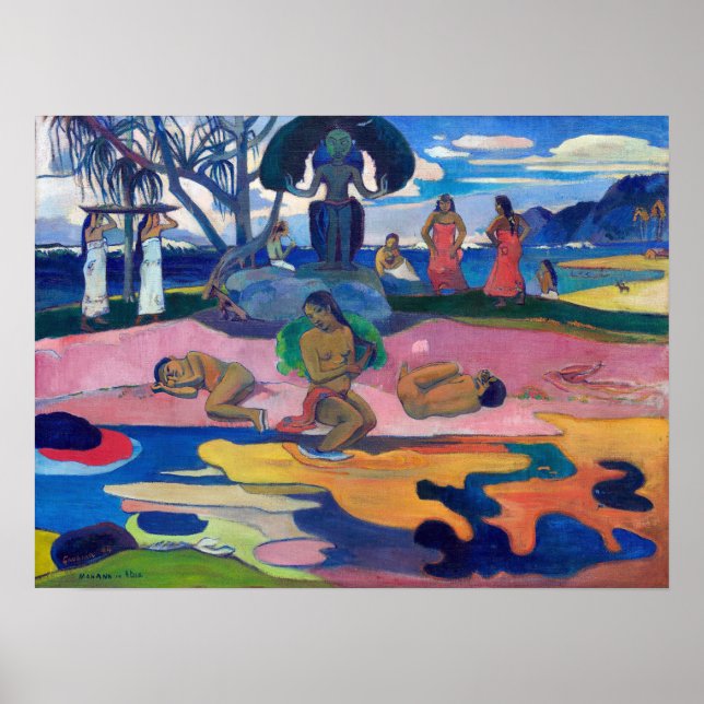 Paul Gauguin - Guds dag / Mahana no atua Poster (Framsidan)