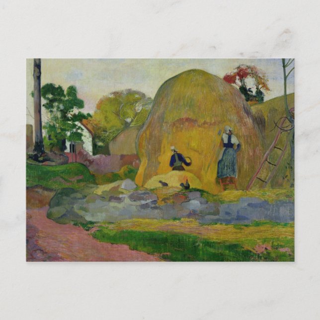 Paul Gauguin | Gult Haystacks eller Golden Harvest Vykort (Framsida)