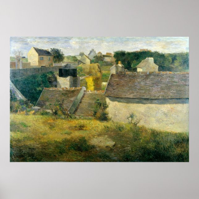 Paul Gauguin Houses vid Vaugirard Poster (Framsidan)