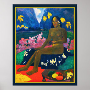 Paul Gauguin kärna ur av Areoien Poster