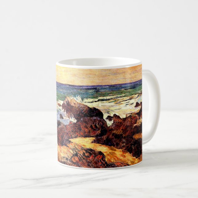 Paul Gauguin - Klippor och hav, 1886,  Kaffemugg (Framsida höger)