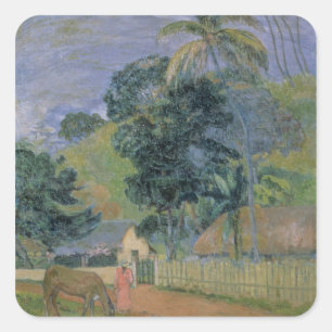 Paul Gauguin landskap, 1899 Fyrkantigt Klistermärke