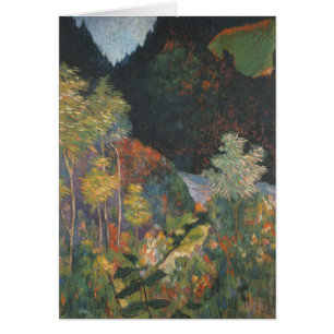 Paul Gauguin   landskap Hälsningskort