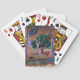 Paul Gauguin - Landskap med en gris och en häst Casinokort