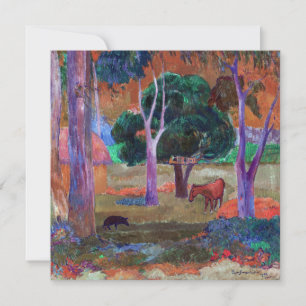 Paul Gauguin - Landskap med en gris och en häst Inbjudningar