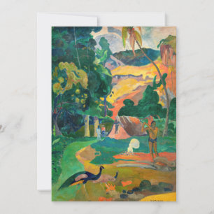 Paul Gauguin - Landskap med påfåglar / Matamoe Inbjudningar