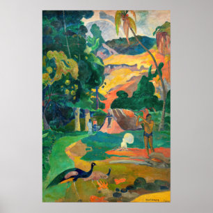 Paul Gauguin - Landskap med påfåglar / Matamoe Poster