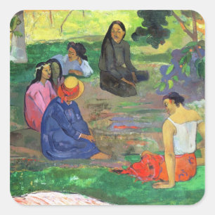 Paul Gauguin Les Parau Parau eller Conversation, Fyrkantigt Klistermärke
