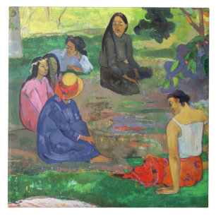 Paul Gauguin Les Parau Parau (gossipersna) Kakelplatta