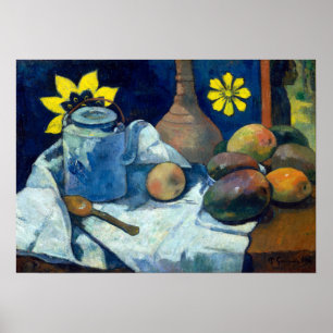 Paul Gauguin lever fortfarande med Tekanna och fru Poster