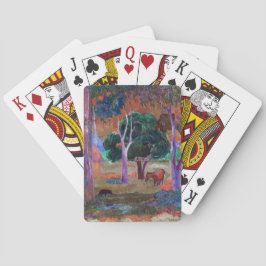 Paul Gauguin - Liggande med Gris och en häst Casinokort