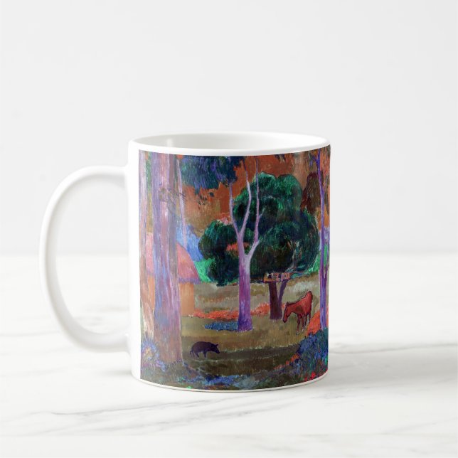 Paul Gauguin - Liggande med Gris och en häst Kaffemugg (Vänster)