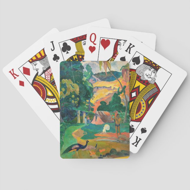 Paul Gauguin - Liggande med Peacocks / Matamoe Casinokort (Baksidan)