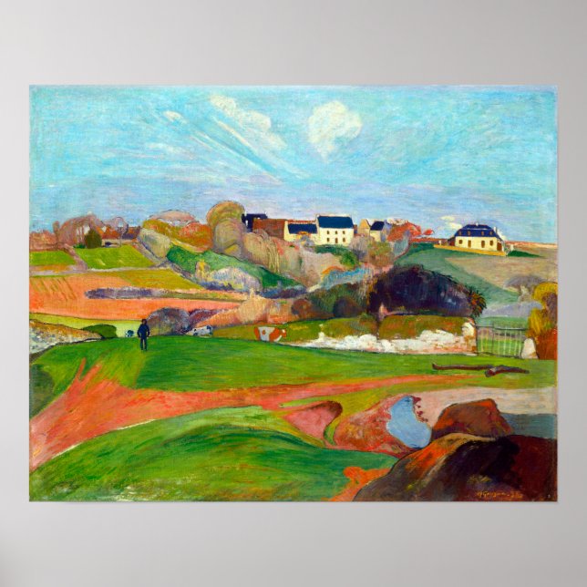 Paul Gauguin liggande vid Le Pouldu Poster (Framsidan)