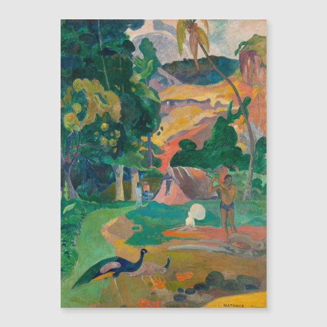 Paul Gauguin Matamoe Landscape med Peacocks (Framsida)