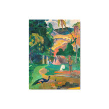 Paul Gauguin Matamoe Landscape med Peacocks