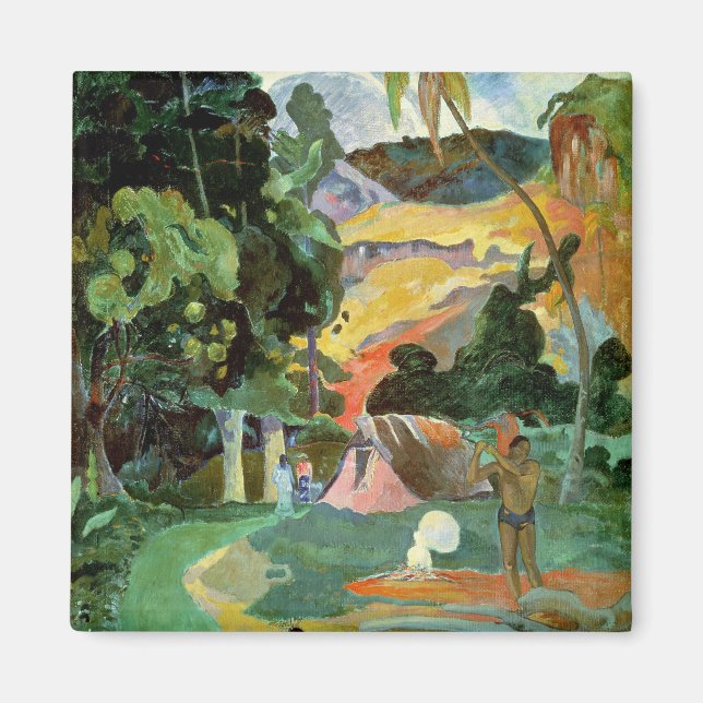 Paul Gauguin | Matemoe eller, Liggande med Peacock Magnet (Framsidan)