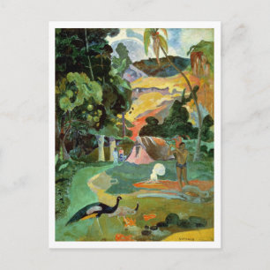 Paul Gauguin Matemoe eller, Liggande med Peacock Vykort