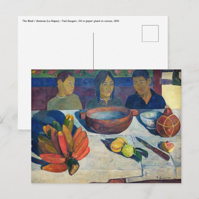 Paul Gauguin - Meal / Bananas Vykort (Fram/baksida)