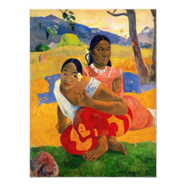 Paul Gauguin - När gifter du dig? Fototryck (Framsidan)